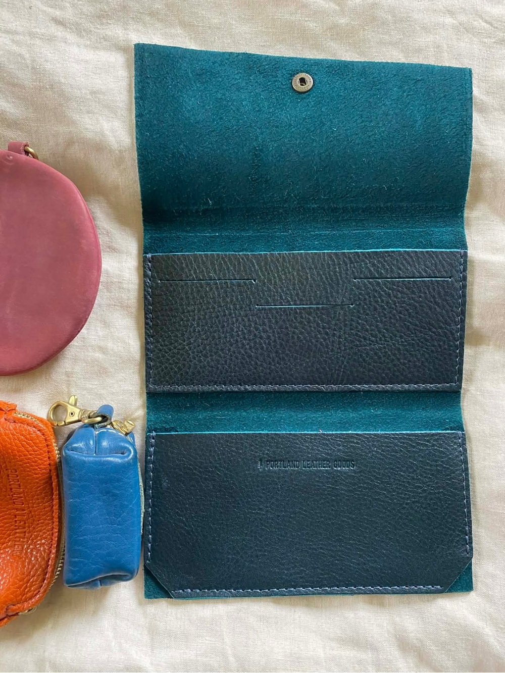 PORTLAND LEATHER RANCHER WALLET **unicorn**BOREAL!! Not available online! - Picture 2 of 9